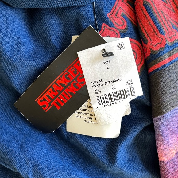 Stranger Things Blue Long Sleeve Shirt - Picture 3 of 3